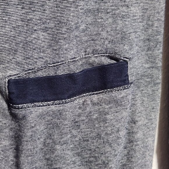 J Crew | Women's Blue Vintage Striped Cotton Overlay Cardigan Pockets Medium - Picture 5 of 9